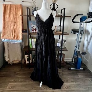 Black Backless Formal Dress